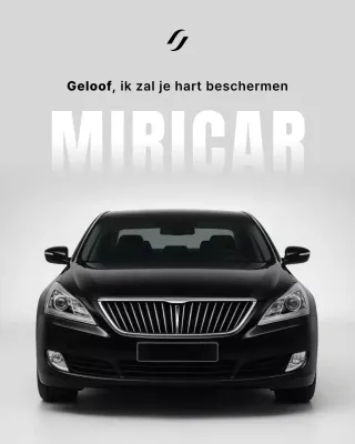 Zwarte moderne auto-advertentiepromotie
