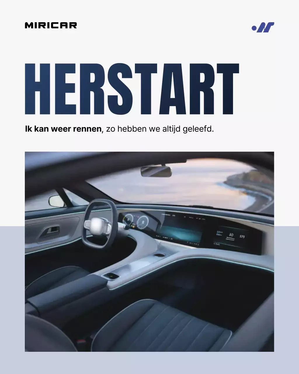 grijze moderne auto-advertentie