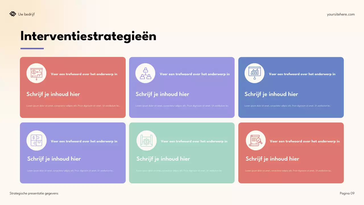 Eenvoudige moderne datastrategische presentatie