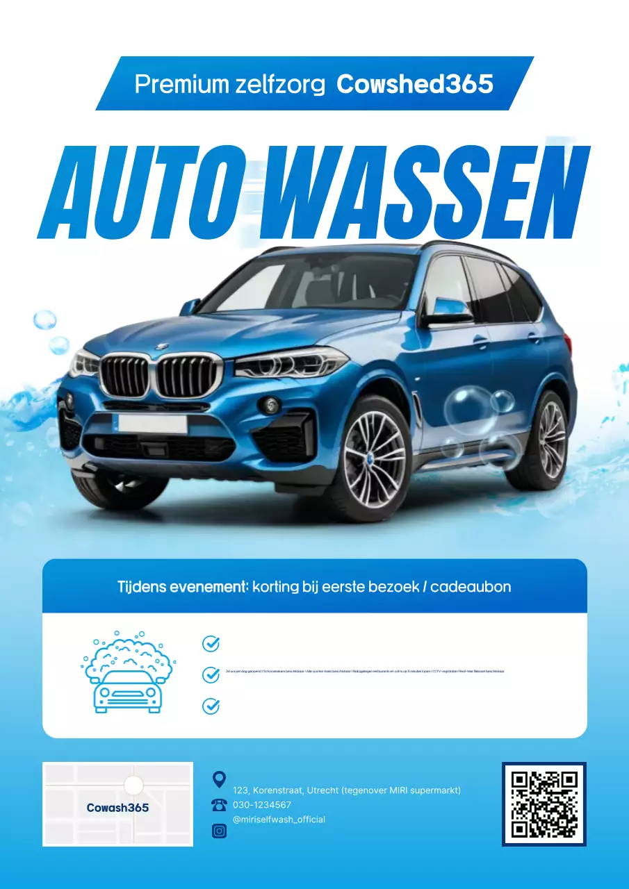 Advertentie voor Blue Modern Car Wash