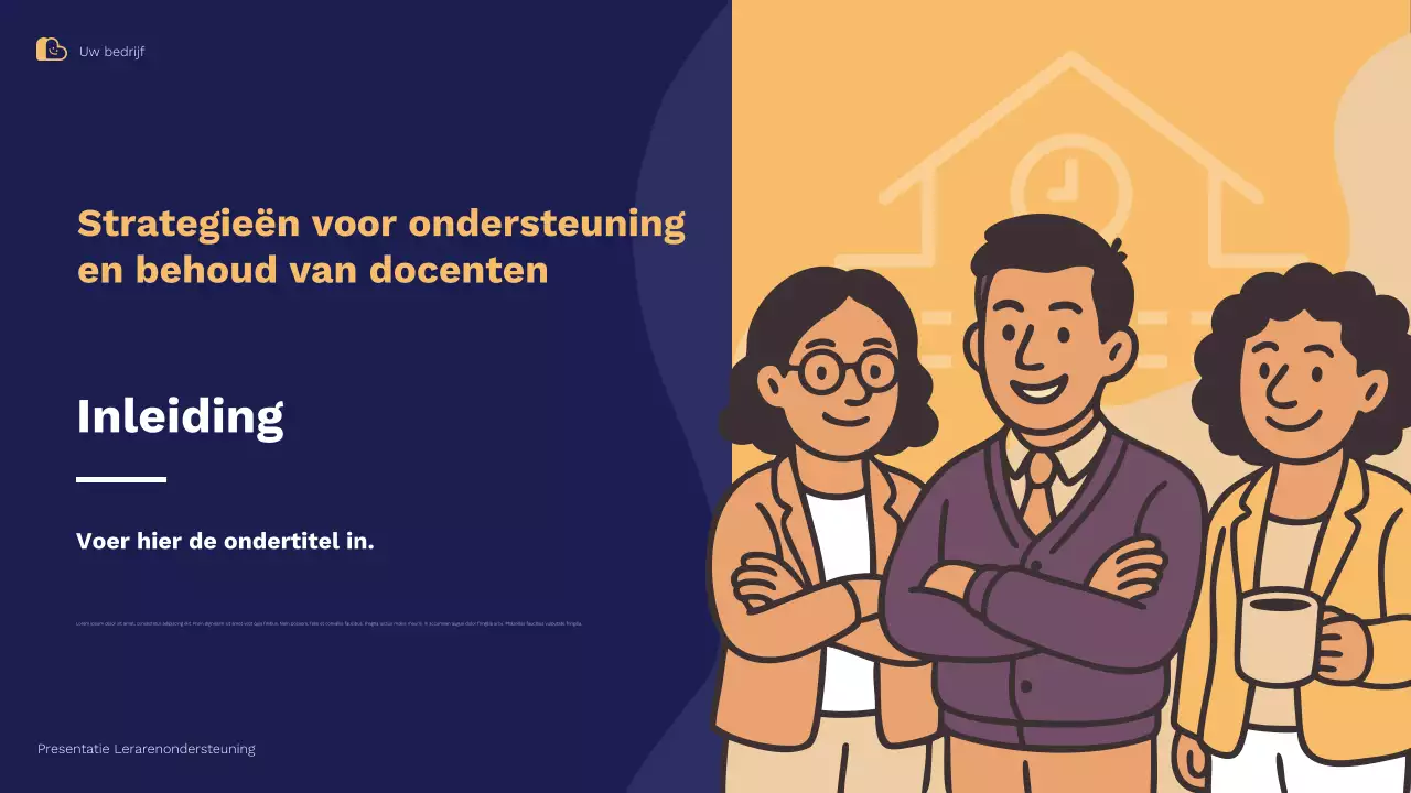 Presentatie van de Blue Orange Illustratieve Ondersteunings- en Retentiestrategieën voor Leraren