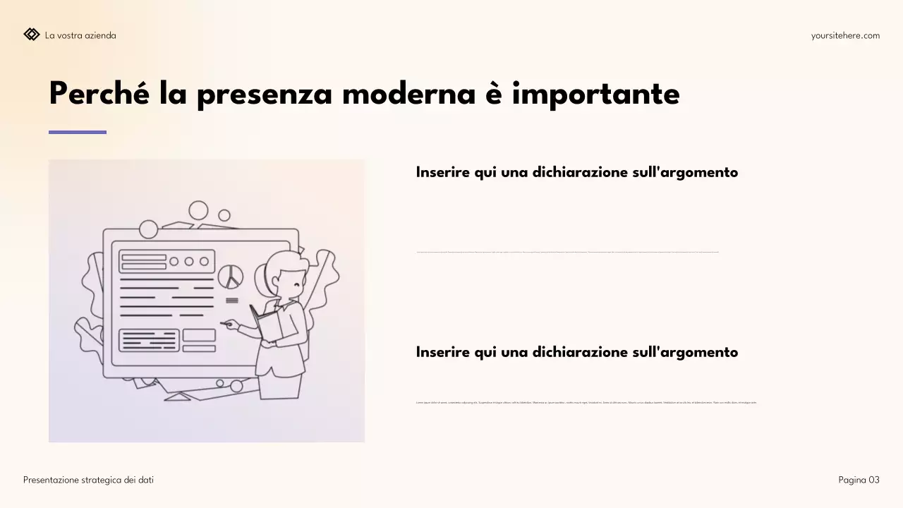 Presentazione strategica dei dati semplice e moderna