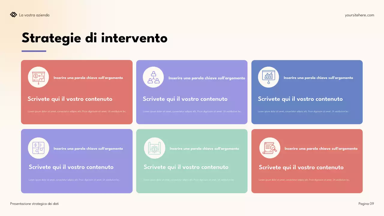 Presentazione strategica dei dati semplice e moderna