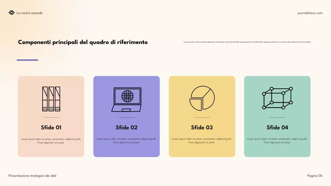 Presentazione strategica dei dati semplice e moderna