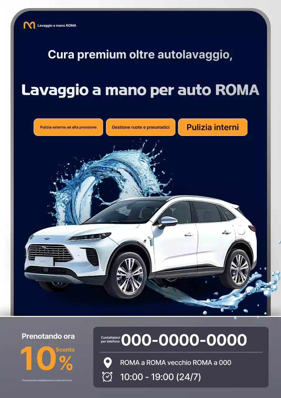 Pubblicità di Blue Modern Car Wash
