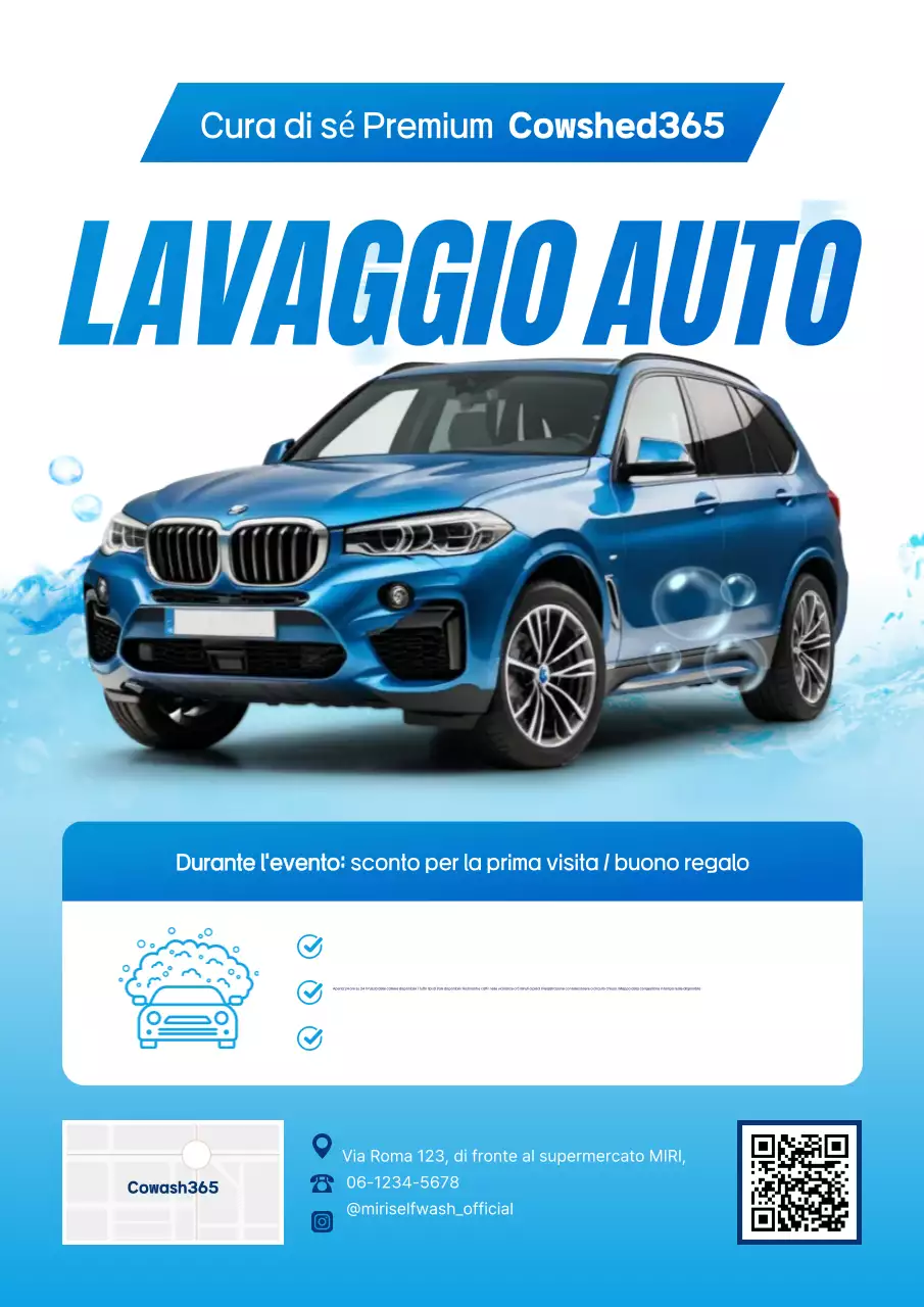 Pubblicità di Blue Modern Car Wash