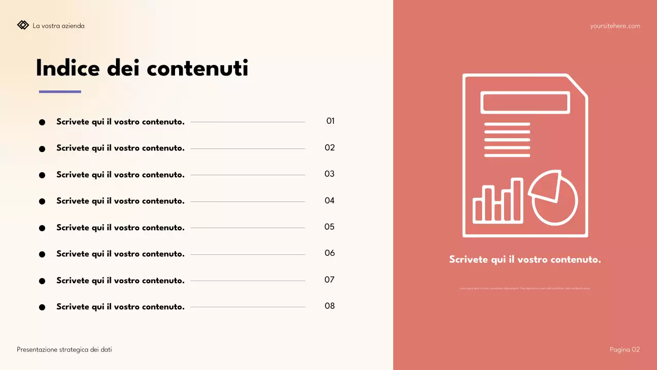 Presentazione strategica dei dati semplice e moderna