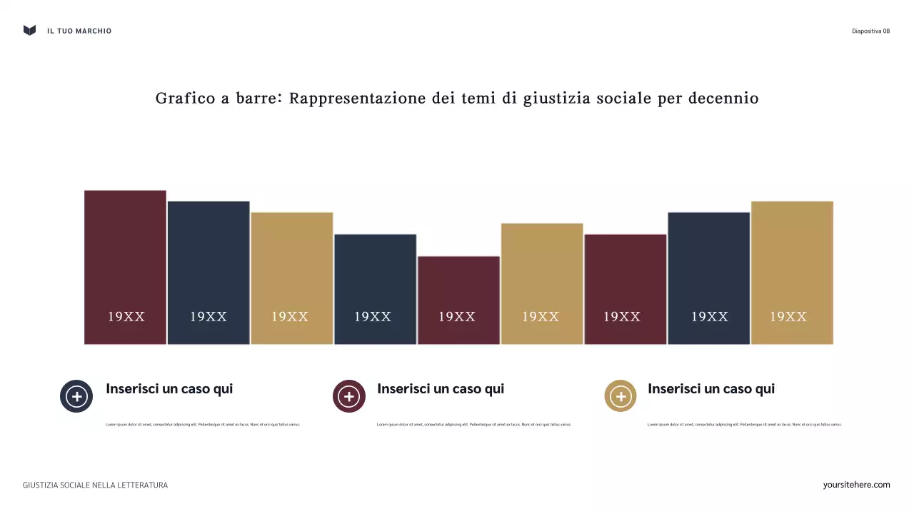 Presentazione del classico della giustizia sociale nella letteratura Navy and Maroon