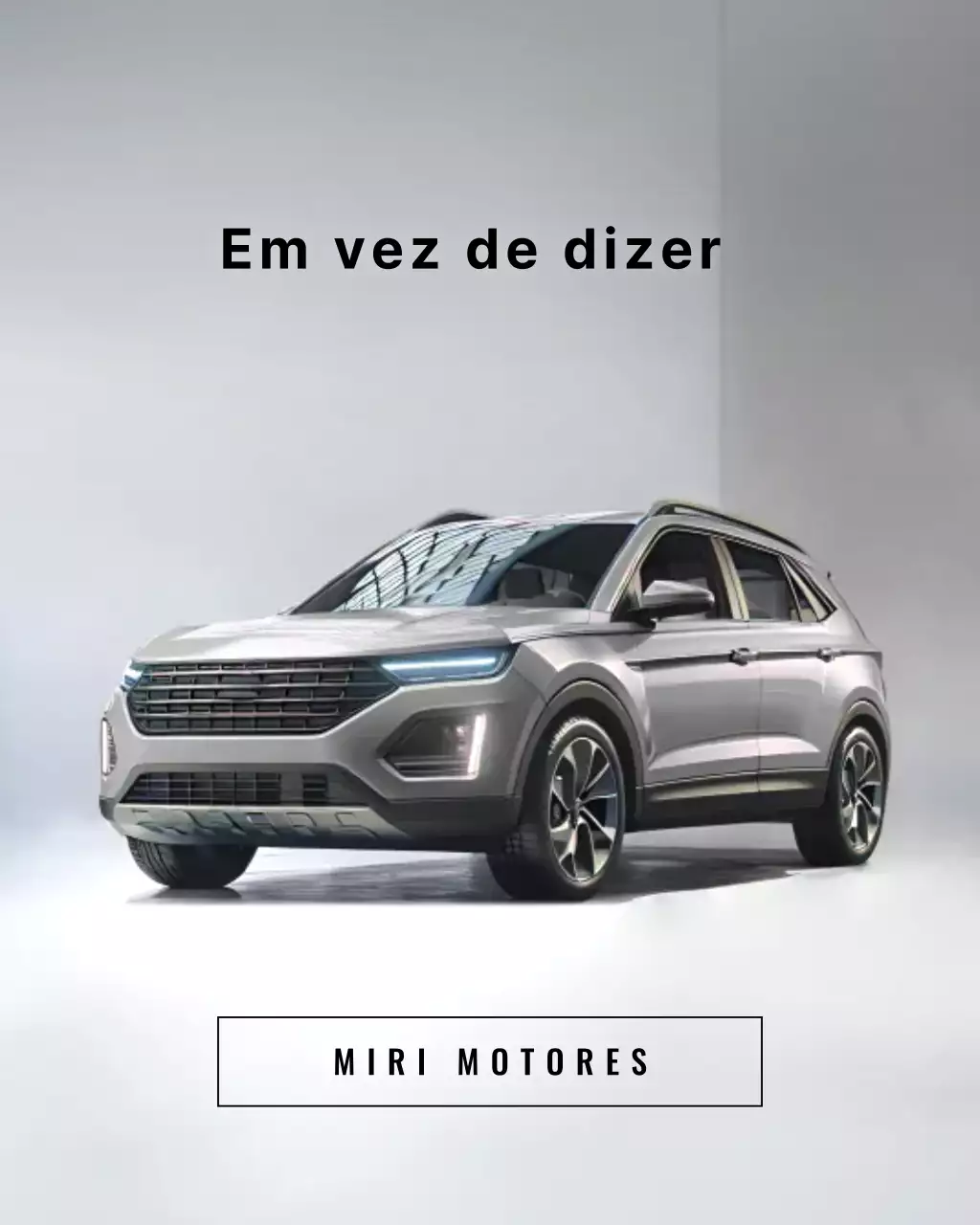 propaganda de carro moderno cinza
