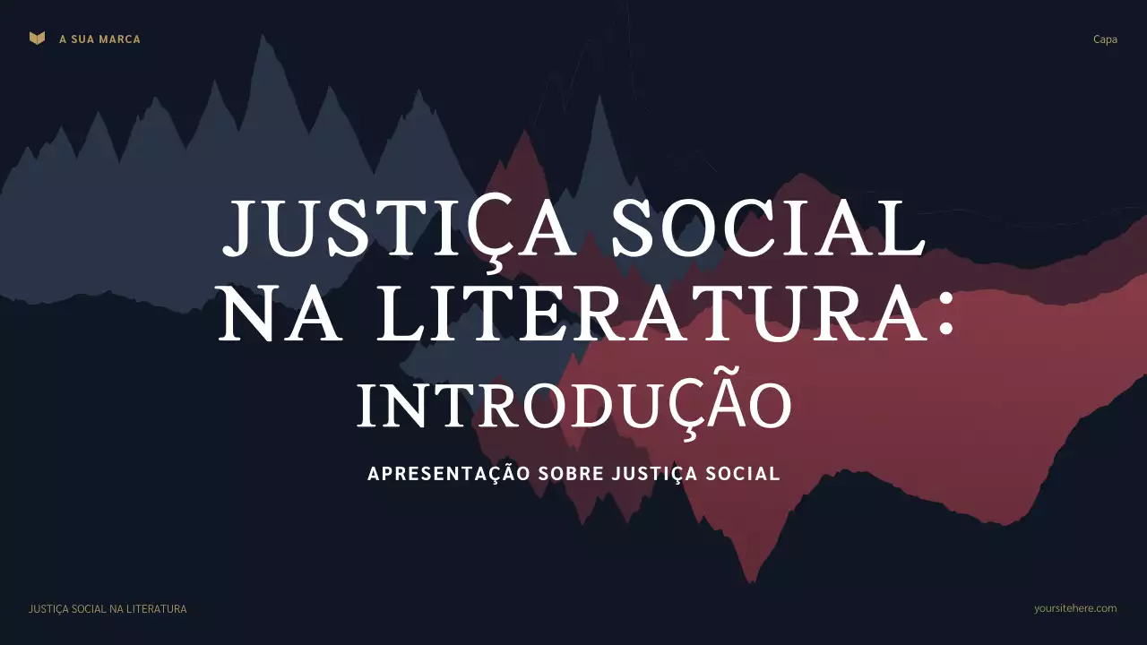 Apresentação sobre Justiça Social na Literatura Clássica da Marinha e Marrom