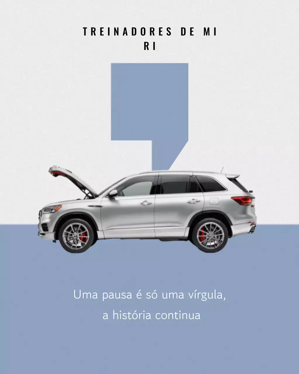 Anúncio de carro moderno prateado