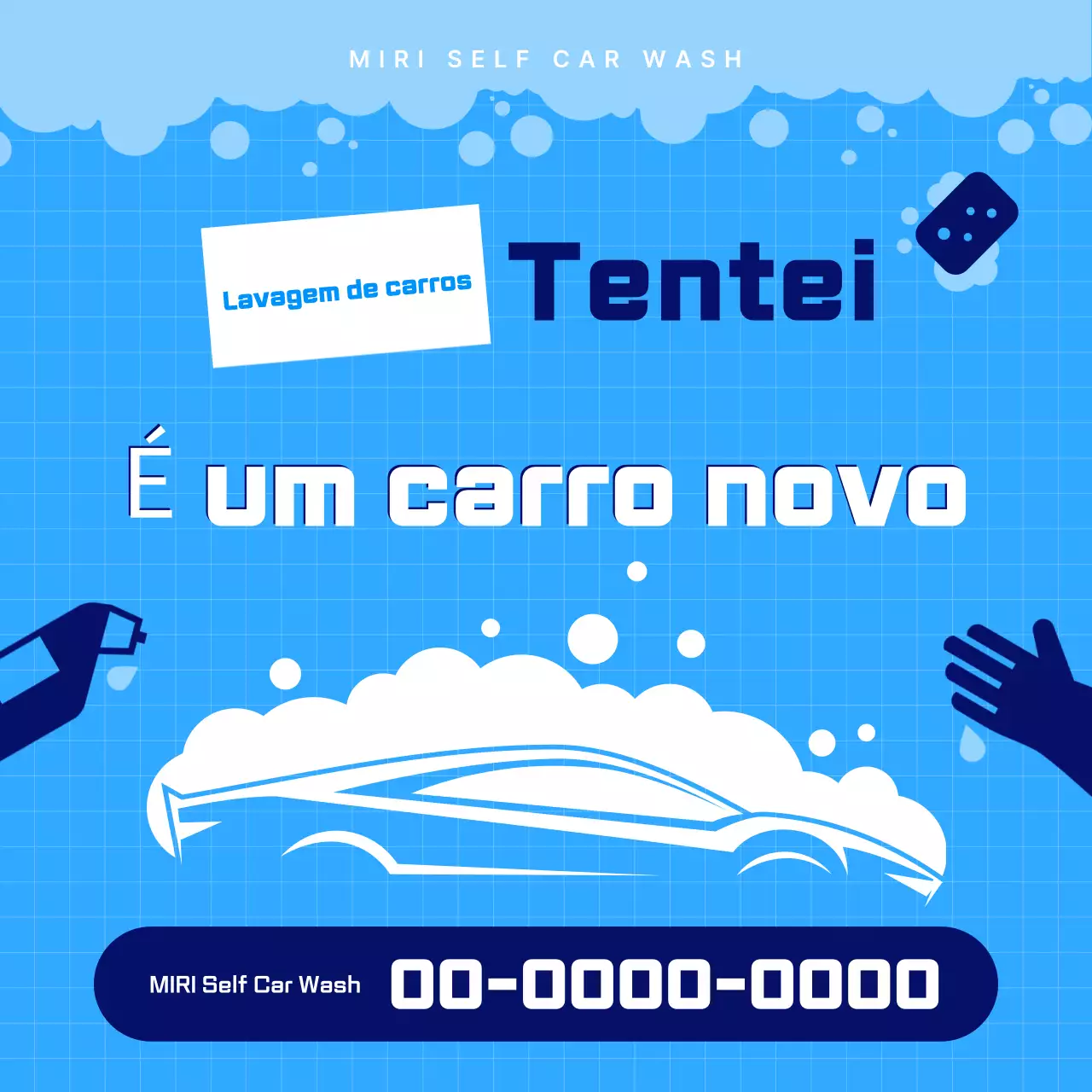 Promoção Lavagem de Carros Blue Modern