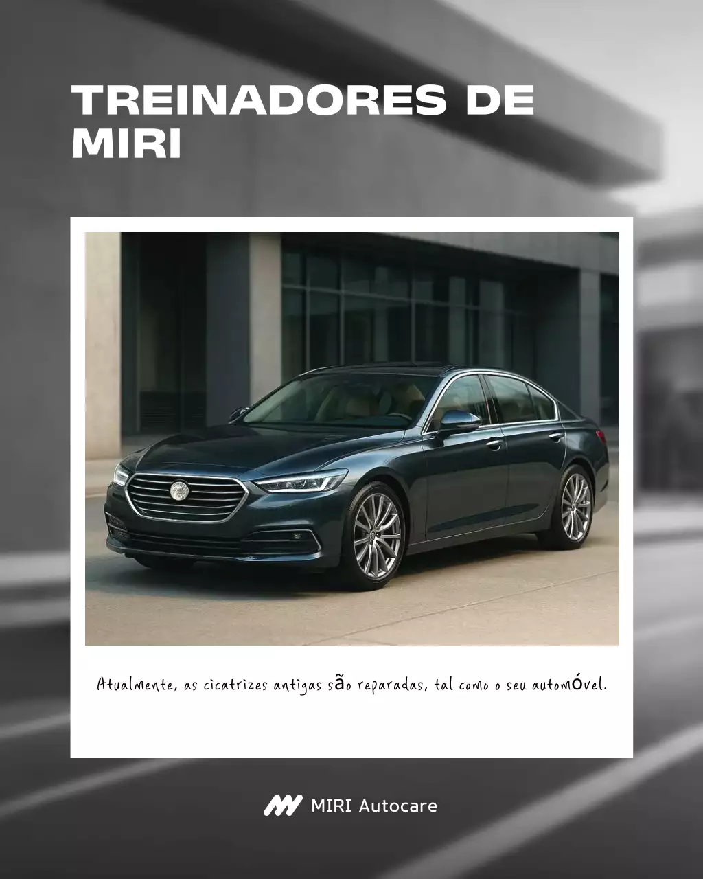 Anúncio de serviço de carro moderno preto