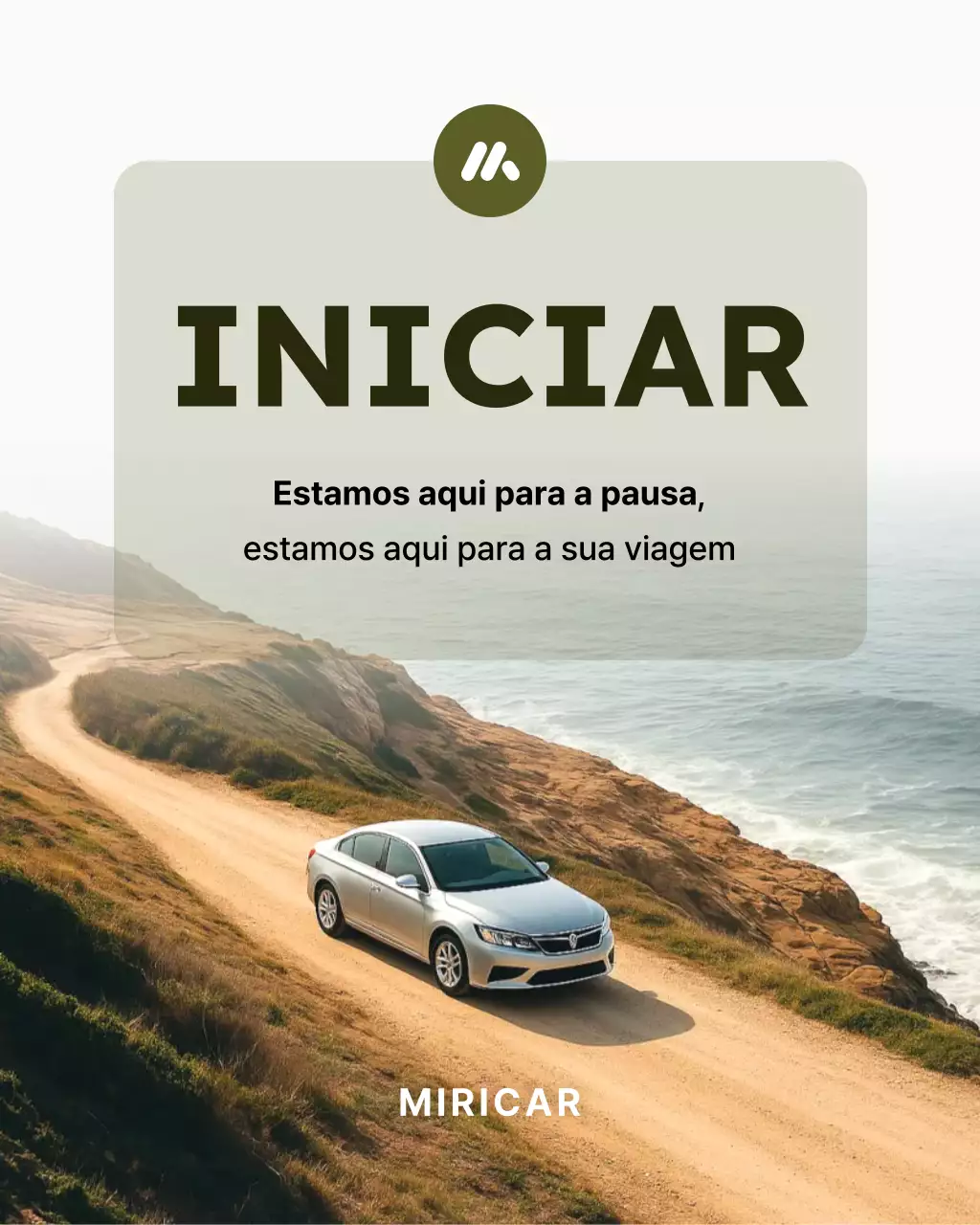 Anúncio de carro simples bege