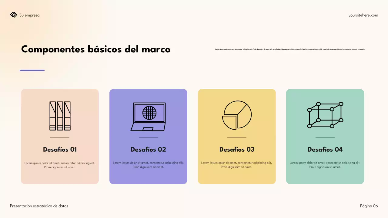 Presentación estratégica de datos moderna y sencilla