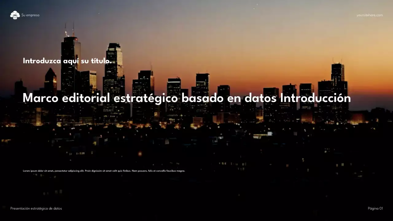 Presentación estratégica de datos moderna y sencilla