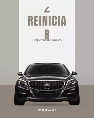 Anuncio de coche moderno gris