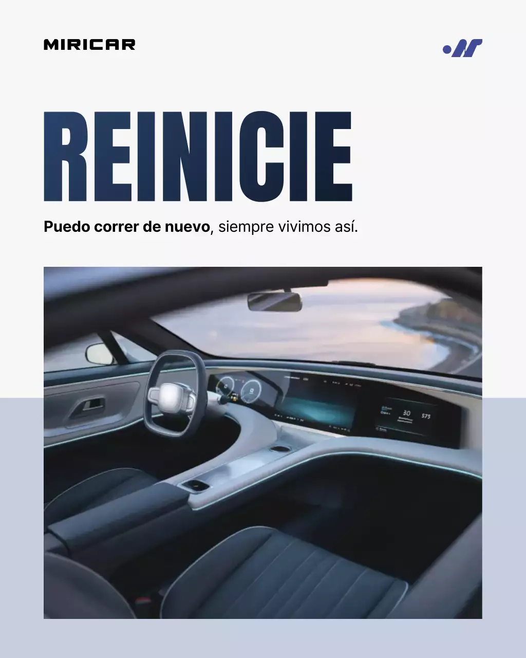 Anuncio de coche moderno gris