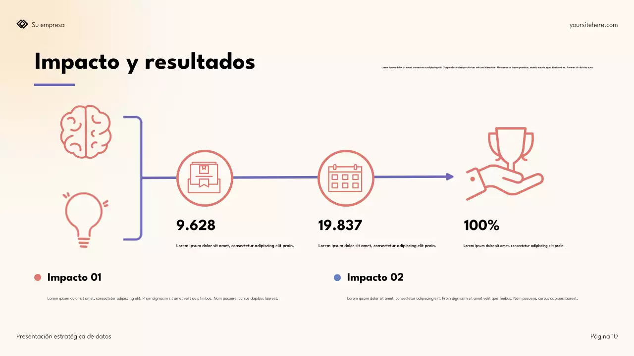 Presentación estratégica de datos moderna y sencilla