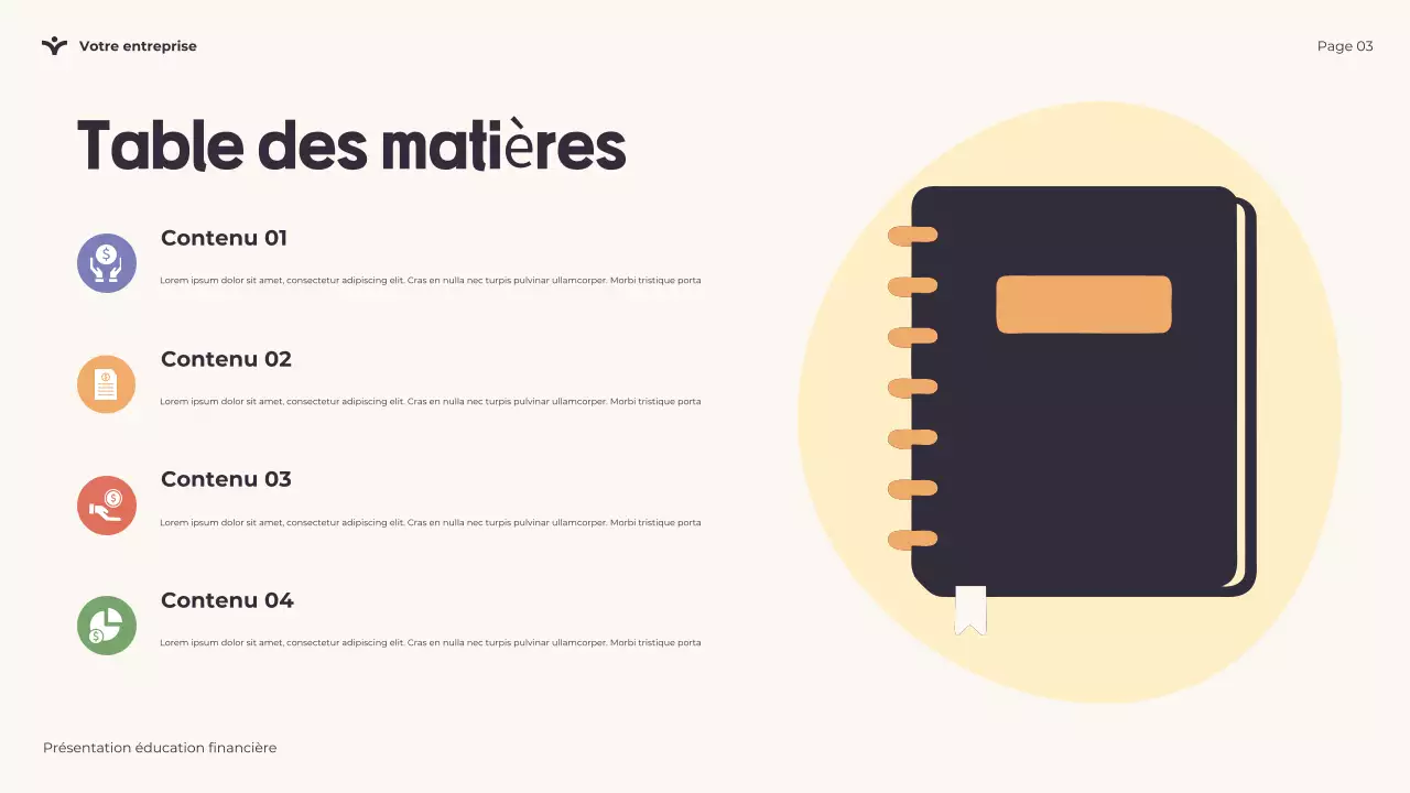 Présentation ludique sur l'éducation financière