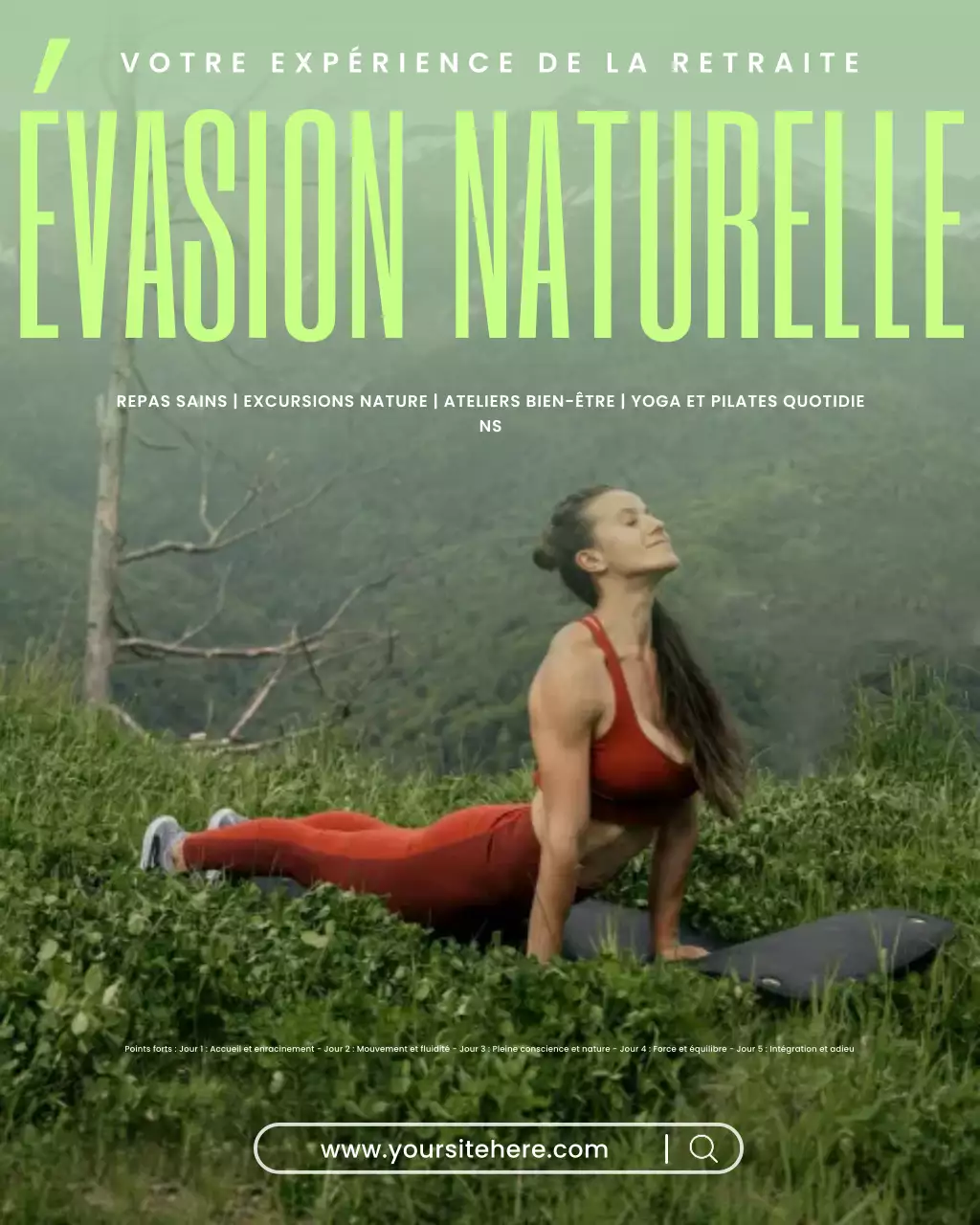 Publication Instagram sur le bien-être de Green Nature Retreat