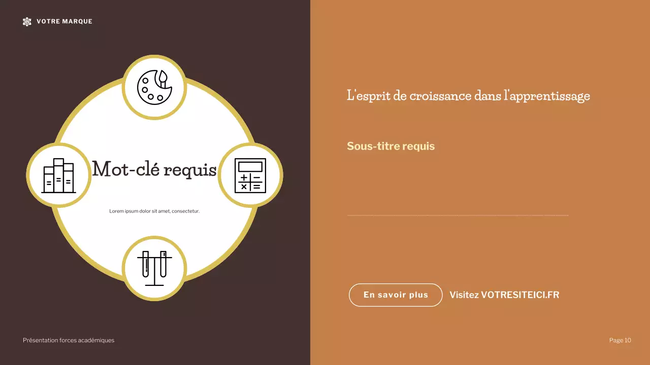 Présentation de la force académique de l'illustration moderne brune