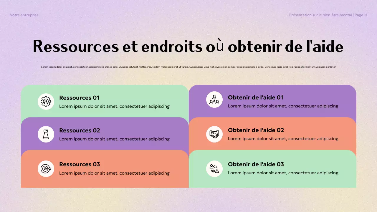 Présentation sur le bien-être mental esthétique beige à l'université