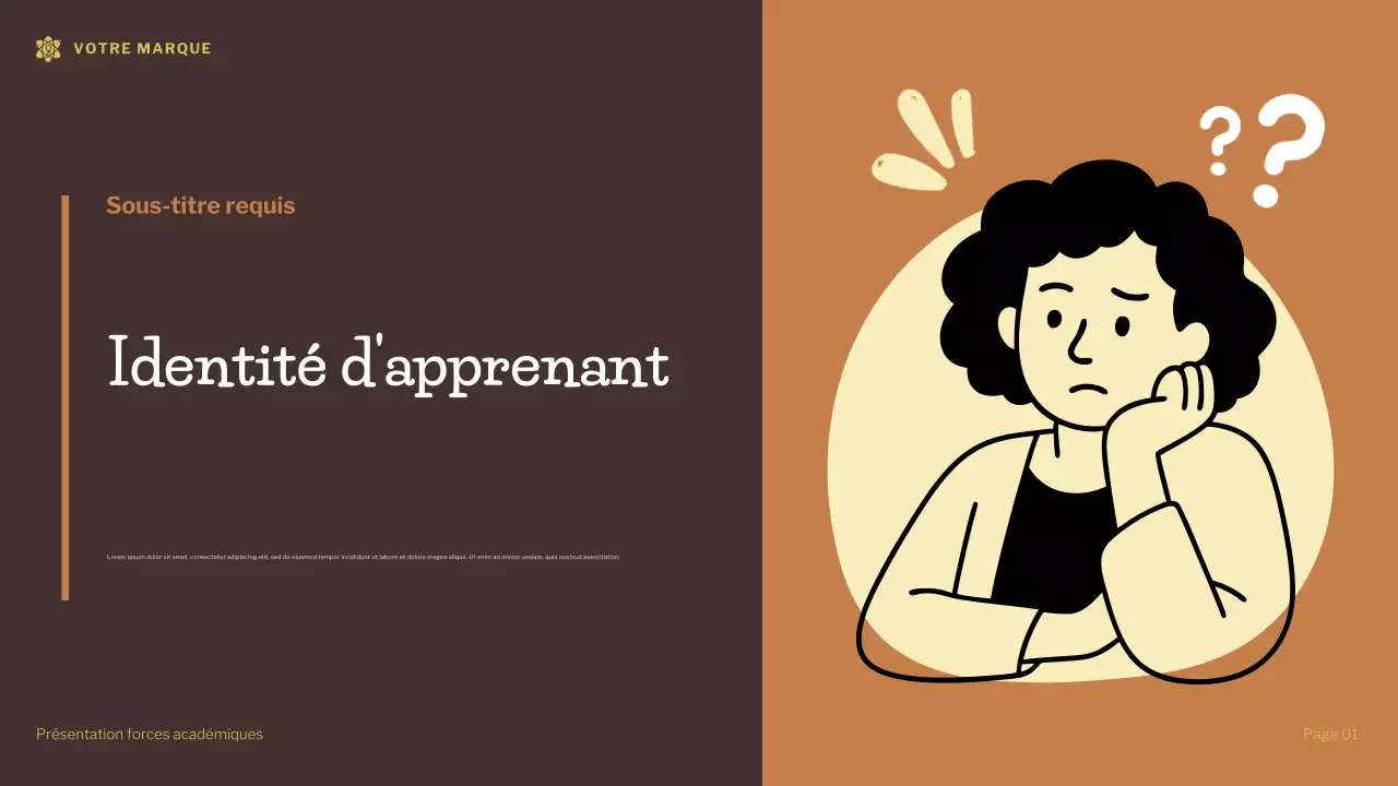 Présentation de la force académique de l'illustration moderne brune