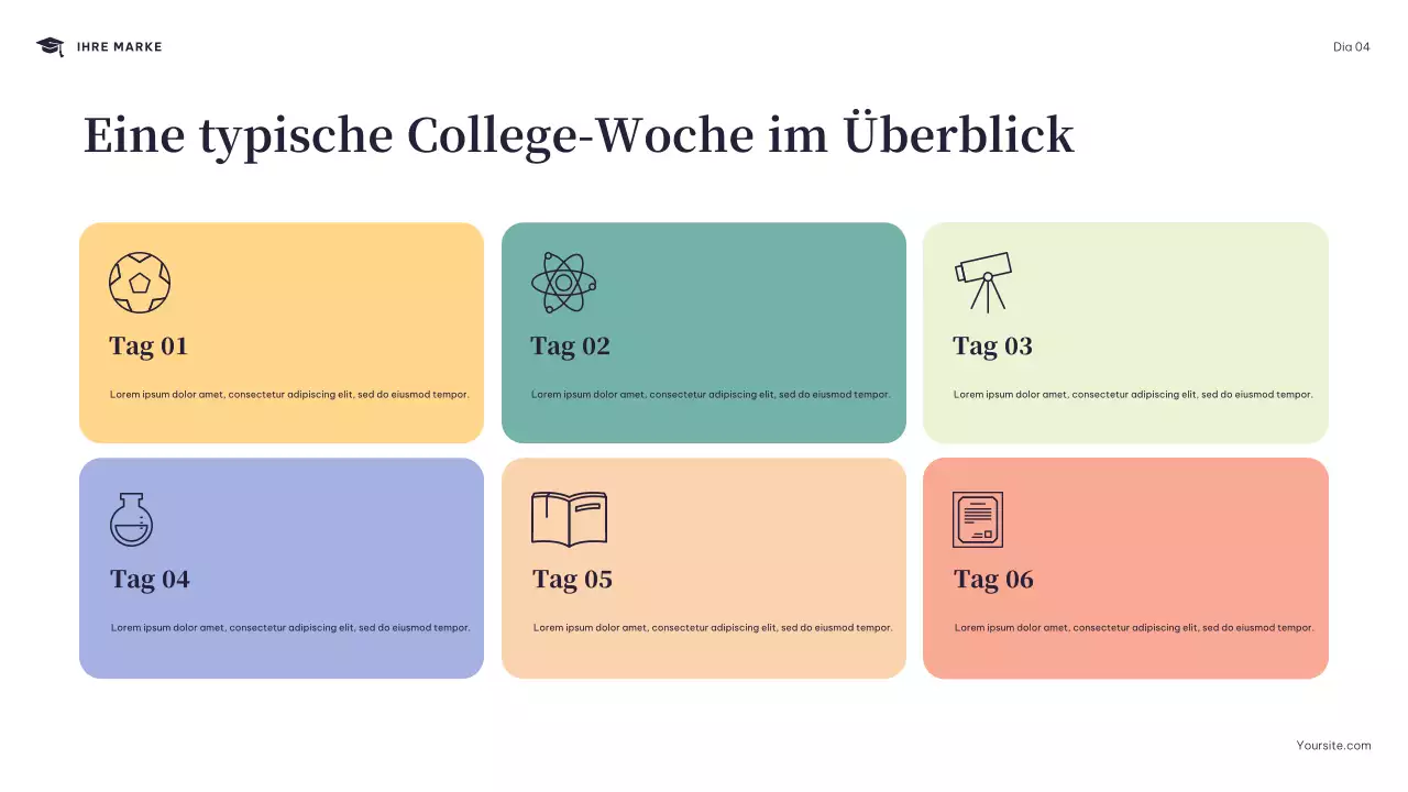 Präsentation des Stundenplans des Navy Modern College