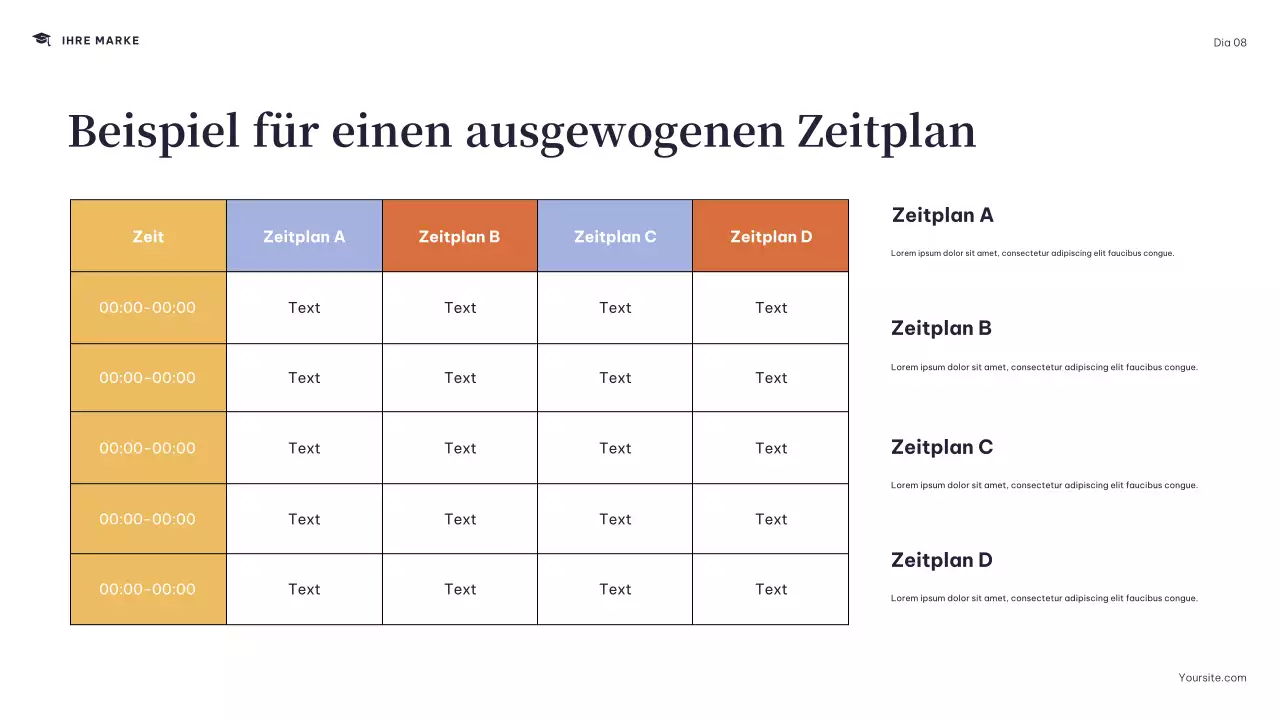 Präsentation des Stundenplans des Navy Modern College