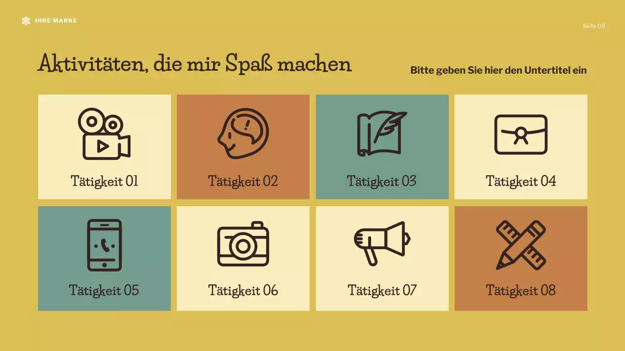 Braune moderne Illustration Akademische Stärke Präsentation