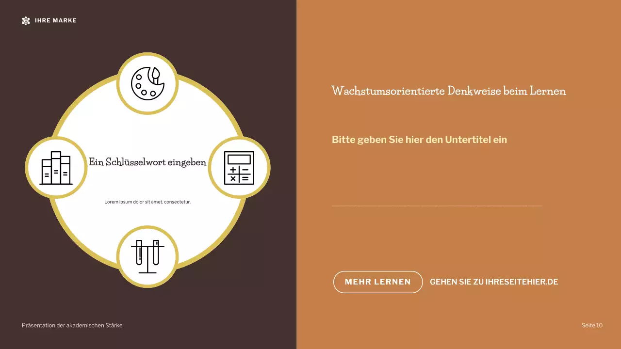 Braune moderne Illustration Akademische Stärke Präsentation