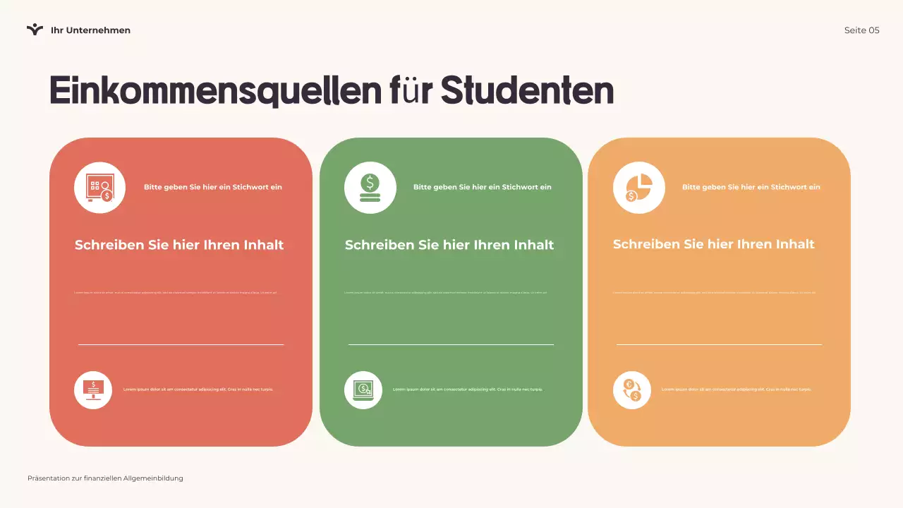 Spielerische Finanzkompetenz Präsentation