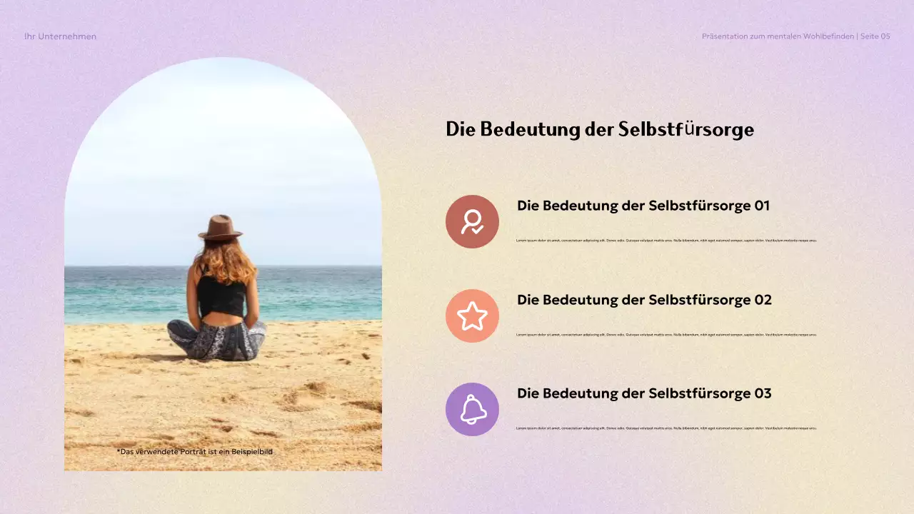 Beige Ästhetik: Mentales Wohlbefinden im College Präsentation