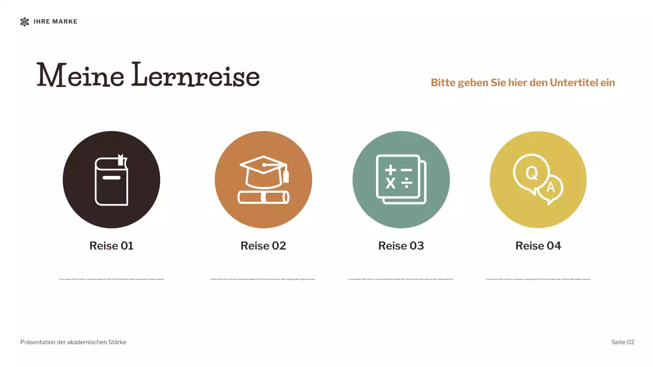 Braune moderne Illustration Akademische Stärke Präsentation