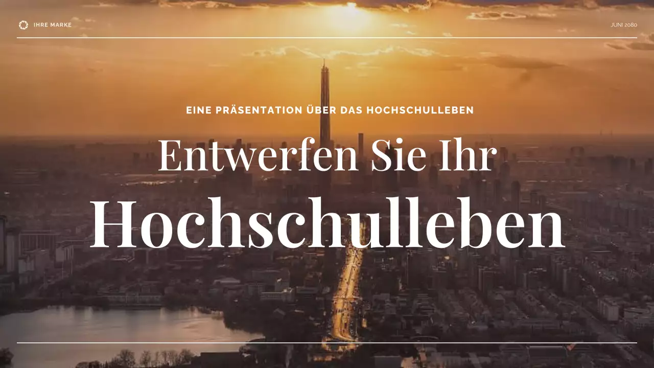 Beige und Blau College-Leben Präsentation