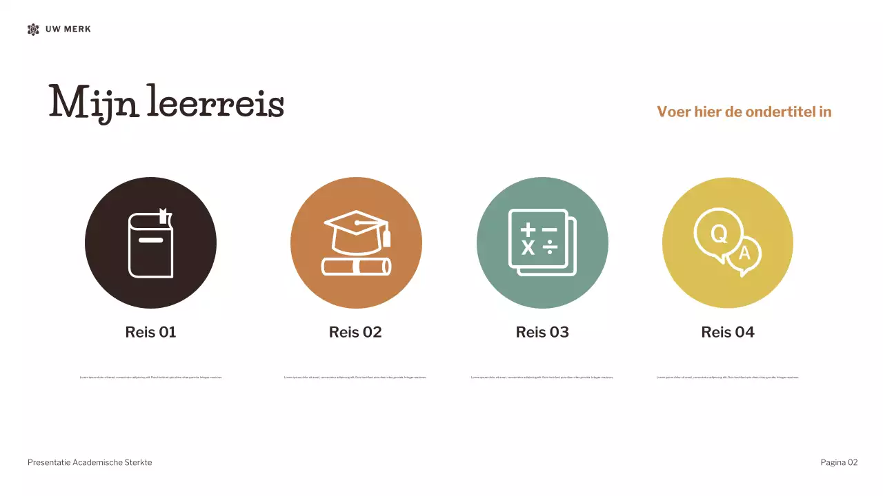 Bruine moderne illustratie academische kracht presentatie