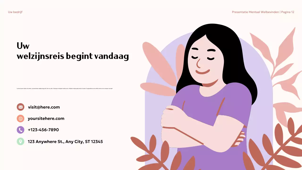 Beige Esthetische Mentale Welzijn in College Presentatie