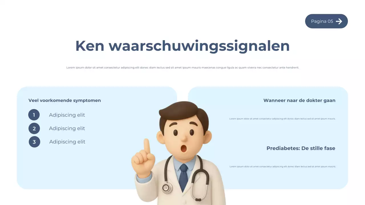 Blauwe moderne diabetesgids