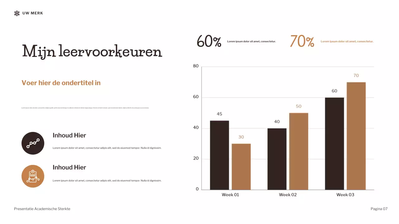 Bruine moderne illustratie academische kracht presentatie