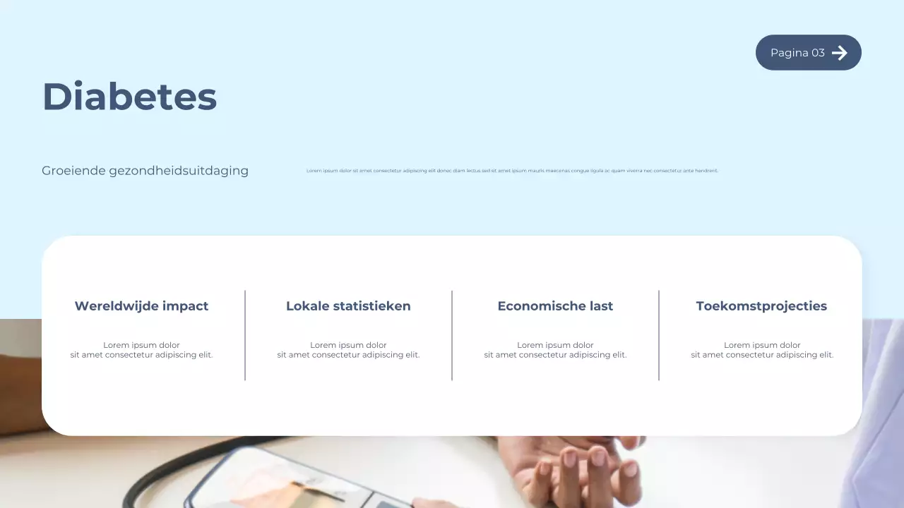 Blauwe moderne diabetesgids