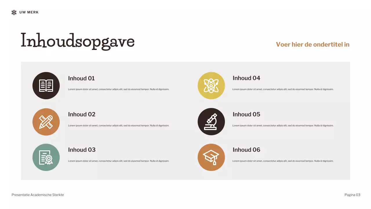 Bruine moderne illustratie academische kracht presentatie