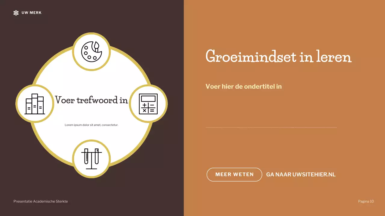 Bruine moderne illustratie academische kracht presentatie