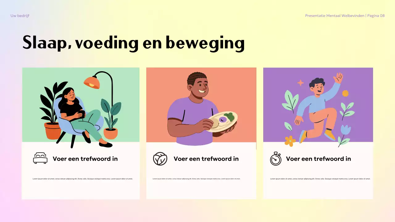 Beige Esthetische Mentale Welzijn in College Presentatie