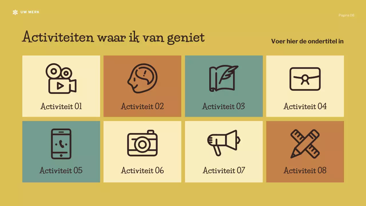 Bruine moderne illustratie academische kracht presentatie