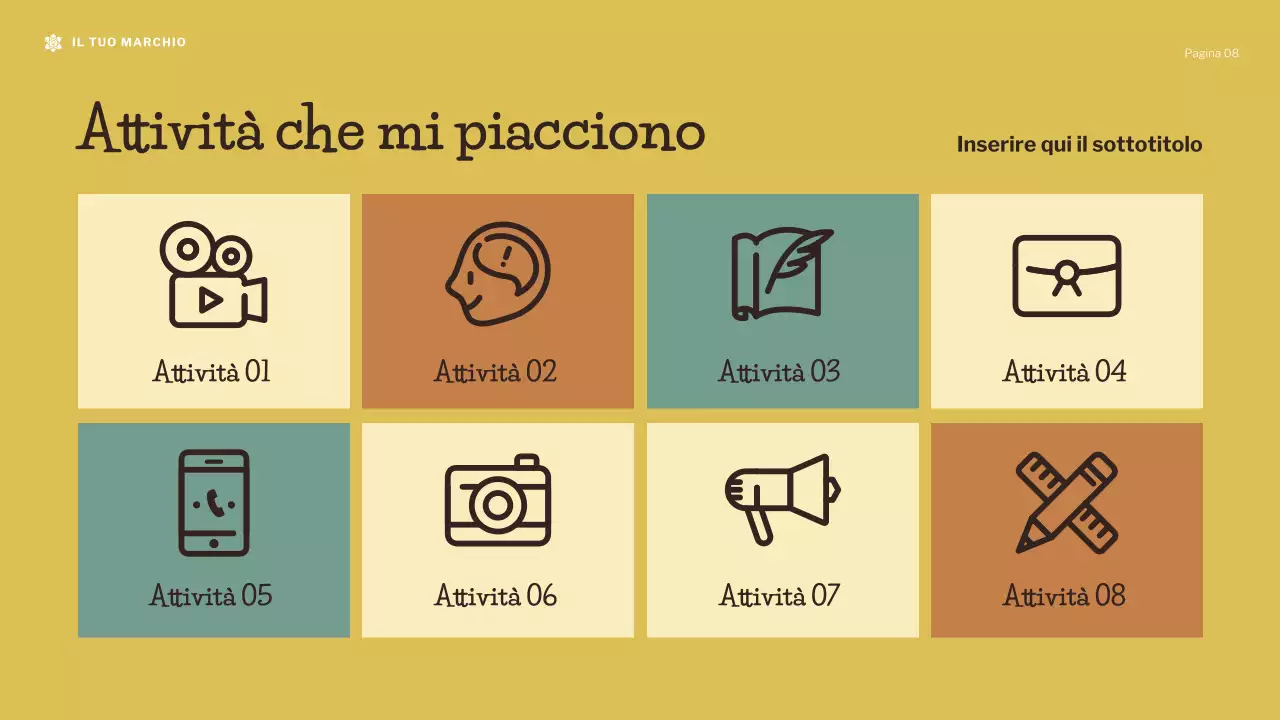 Presentazione sulla forza accademica dell'illustrazione moderna marrone