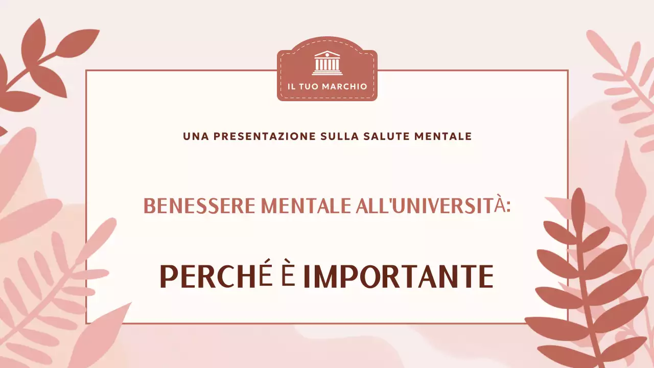 Presentazione del Beige Aesthetic Mental Wellness in College