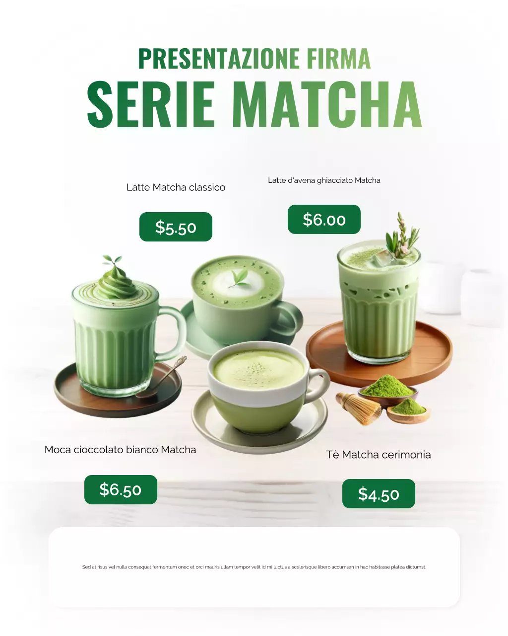 Post di Instagram sulla promozione del Green Modern Matcha