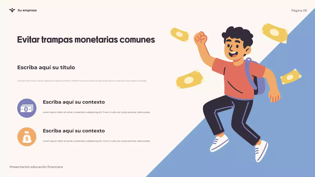 Presentación lúdica sobre educación financiera