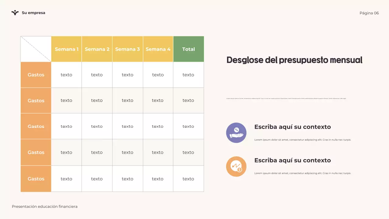 Presentación lúdica sobre educación financiera